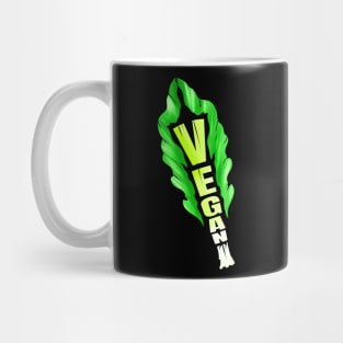 Vegan Lettuce Leaf For Vegetarian And Veganism - Go Vegan Mug